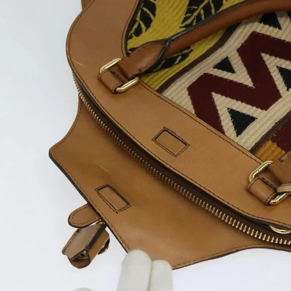 BURBERRY Hand Bag Leather 2way Beige Auth 113749V - Picture 11 of 15